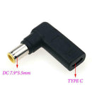 Type-c F To 7.9*5.5mm Male Right Head PD Chip DC Interface Laptop Adapter