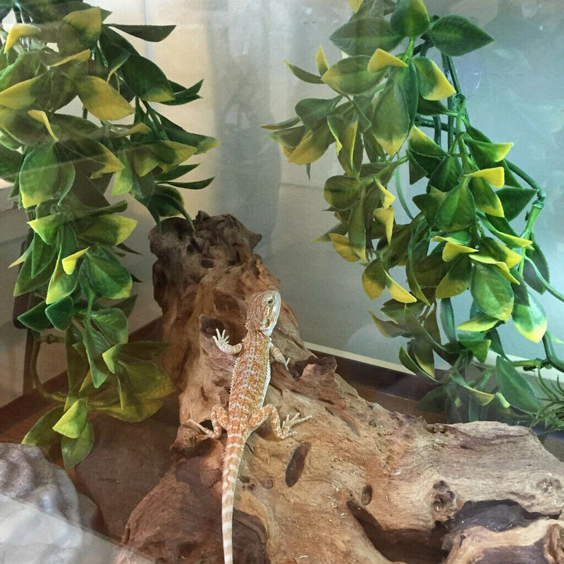 3 pcs Artificial Pet Reptile Terrarium Leaf Vines Vivarium Ornament Plant