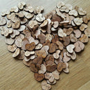 200pcs Rustic Wooden Love Heart Wedding Table Scatter Decoration Crafts Chi I2G3