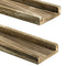 2pcs Rustic Wood Floating Shelves Farmhouse Wall Shelves for Bathroom Office