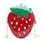 Girl Cute Strawberry Chain Shoulder Bags Women Patent Leather Crossbody Bag