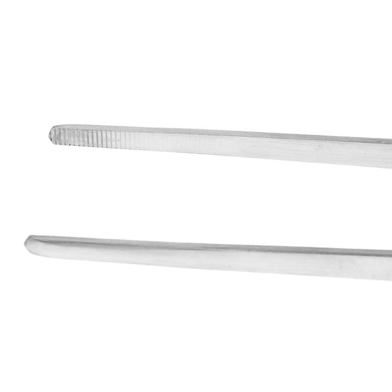 Stainless Steel Straight Tweezers, Serrated Tip Forcep, Laboratory, 300mm