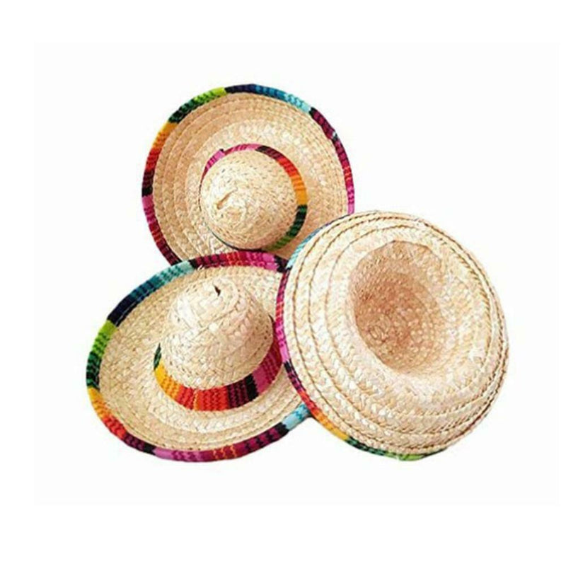 3Pcs Mini Hats Crazy Nights Mexican Hat Desktop Party Supplies Carnival Party