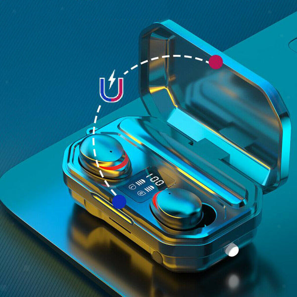 True Wireless Earbuds, Bluetooth 5.0 in-Ear TWS Stereo Headphones, LED Display