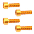 4x Lightweight Montain Bike Water Bottle Cage Holder Bolts Screws Durable Golden
