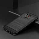 Brushed Carbon Fiber Phone Case TPU Phone Shell for Pocophone F1 (Black) A