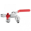 Double Valve 90 Degree Water Tap 1/2 inch Brass Faucet Home Outdoor Garden  Z1A2