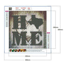 5D DIY Full Drill Diamond Painting Letter Cross Stitch Mosaic Kit Cross Stitch