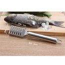 Stainless Steel Fish Scale Remover Cleaner Scaler Scraper Peeler Kitchen 3C