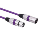 5.9ft DMX Stage DJ Cable  XLR 3Pin Male to Female Connector Wire (Purple)