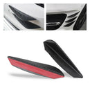 4Pcs Car Driving Air Drag/Pressure Reduce Abs Carbon Fiber Rear Bumper Fins Z1M2