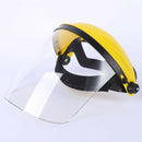 2Pcs Clear Safety Full Face Shield Guard Visor Cap Anti Splash Protector