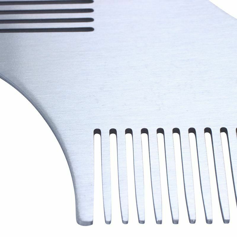 Stainless Steel Beard Styling Shaping Template Comb Facial Hair Tool M6L1