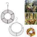 2Pcs Rustic Iron Succulent Wire Wreath Frame Plant Pot Outdoor Hanging Plants