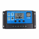 12V/24V LCD Auto Solar Charge Controller PWM Dual USB Output Charger (30A)