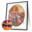 Holding Pig Girl Diamond Embroidery Cross Stitch Diamond Painting Mosaic A