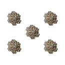 5Pcs Crystal Diamante Plum Flower Flatback Button DIY Embellishment 25mm