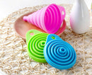 1 X Silicone Gel Practical Foldable Collapsible Style Funnel Hopper Kitchen T.AU