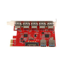 Desktop Controller PCI-E To USB 3.0 7Port PCI Express Expansion Card Adapter