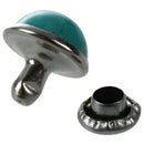 20 x Turquoise Studs Jewelry Rivets Hollow Rivets Blue DIY Round Rivets 7 m C7N9