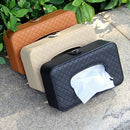 Car Tissue Box visor type PU leather car tissue box napkin holder car tissu B9B3