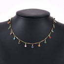 Boho Candy Color Mini Ball Pendant Choker Necklace Clavicle Chain Jewelry Gift*1
