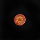 7pcs Chakra Engraved Symbols Stone Set Palm Stone Crystal Reiki Healing Roun Hn