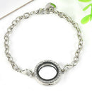 High Quality Alloy Frame Bracelet Floating Chain Jewelry Women Girls Gift