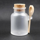 Clear Empty Plastic Bath Salt Comestic Powder Bottle Jar Pot with Wooden Co