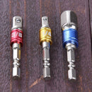 105 Degree Right Angle Drill Bit + 1/4 3/8 1/2 Hex Shank Socket Adapter Kit