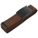 Unisex Canvas Strap Canvas Belt with Buckle (coffee)