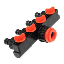 4 Way Faucet Connectors Hose Pipe Splitter Drip Irrigation Garden Watering