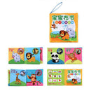 Baby Kids Cognize Chinese English Shapes Cloth Books Educational Toys 6 Set