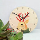 Creative wall clock Nordic wooden round home wall clock Section B
