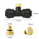 Thread Misting Nozzle Tees 1/4 Inch Slip-Lok With Nozzle Pack Of 10, 1Pc Pl K7S1