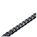 Wide Chain Mens Necklace, Stainless Steel Curb Chain Necklace, Black - Widt J7H4