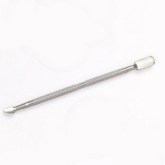 Stainless Steel Cuticle Nail Remover Pusher Double Ended Pedicure Manicure Tool
