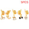 5 Pcs Metal Hair Braid Dreadlock Beads Cuffs Clips Braid Spiral Jewelry Decor Bj