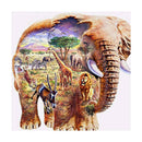 5D DIY Full Drill Square Diamond Painting Elephant Cross Stitch Mosaic Kit