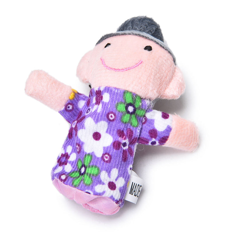 6x Cartoon Familie Fingerpuppen Tuch Baby Educational Hand Story Spielzeug CN 3C