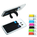 10Pcs 2in1 Silicone Cell Phone Adhesive Holder Credit Card Pouch Stand Black