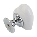 1pc Heart Shape Furniture Cabinet Cupboard Drawer Ceramic Handle Pull Knob  M7T9