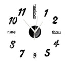 Creative Quartz Clock Acrylic Ultra Silent Wall Clock Living Room Decor