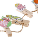 10pcs/pack Creative Marine animal Wooden Clip Clothespin Decoration Clips Pe%fTO