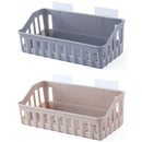 Bathroom Shelf Wall Mounted Storage Basket Punch Free Storage Rack Shower O P9M1