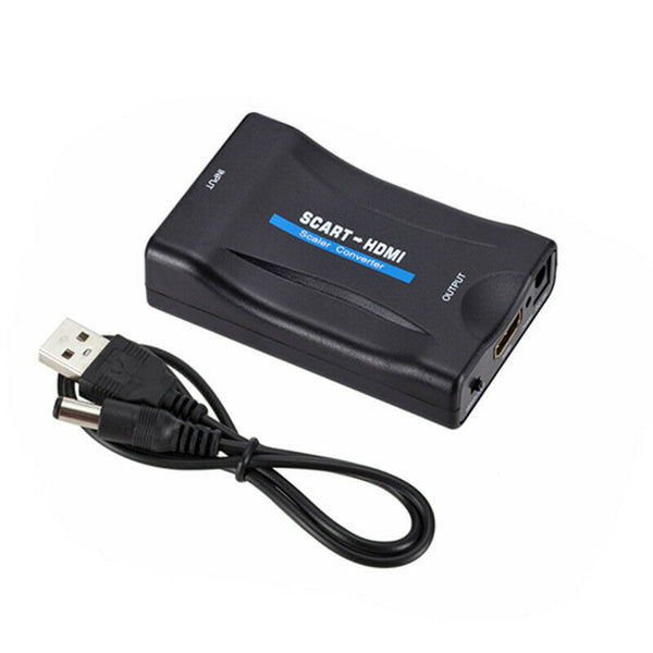 1080p Scart to HDMI Converter Video Audio AV Adapter for HDTV DVD Player