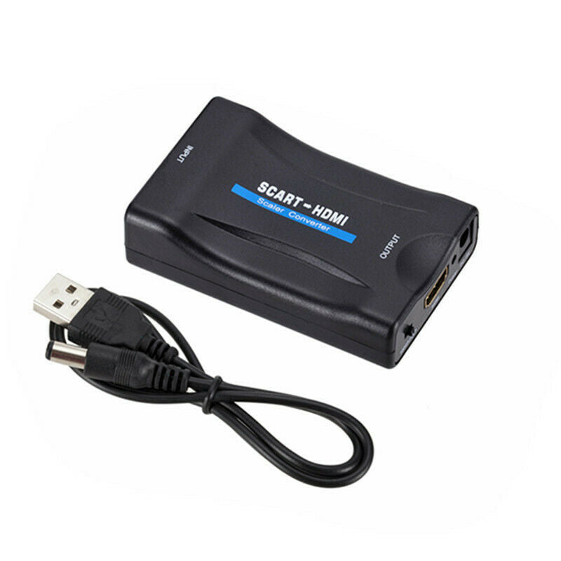 1080p Scart to HDMI Converter Video Audio AV Adapter for HDTV DVD Player