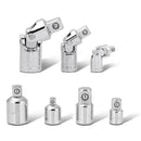 1X(7-Piece Universal Joint Set, Socket Drive Adapter and Reducer Set, 1/4 i