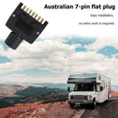 7 Pin AU Flat Male Trailer Socket Plug Connector Adapter for RV Trailer