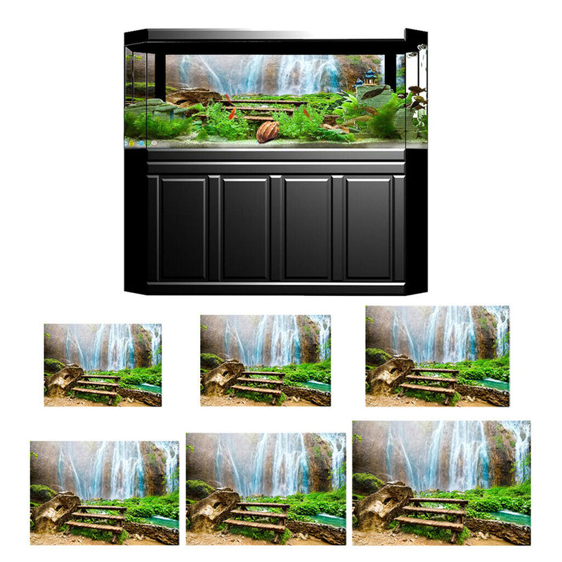 Aquarium Background Forest Poster Fish Tank Wallpaper Ornament 61x30cm